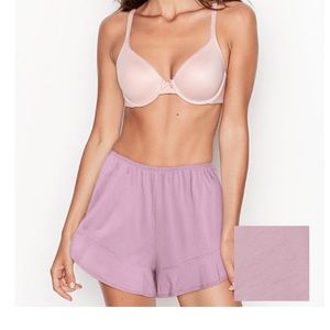 NWT Pima Cotton Ruffle Short in Lilac